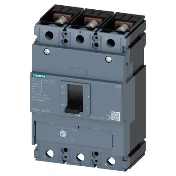 Breaker Regulable 3VM de 3 Polos, 140-200A, 690VAC, Tipo: 3VM1220-4EE32-0AA0