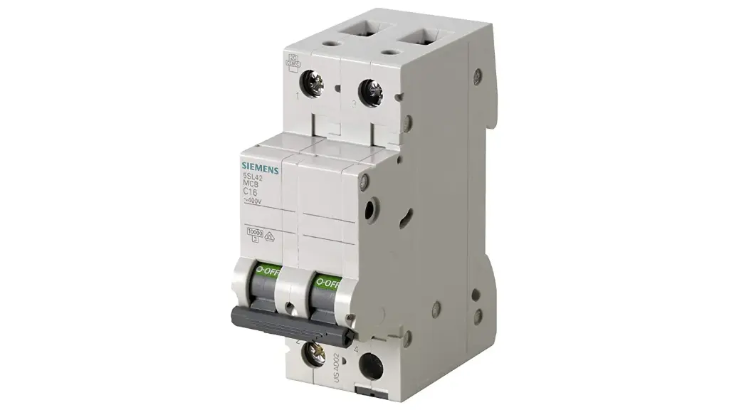 Breaker para Riel DIN de 2 Polos, 63A, 10KA, 5SL4263-7RC