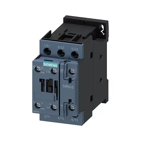 Contactor Gris de 38A, 3RT2028-1AN20, Bobina 220V, 1NA+1NC, Tamaño S0