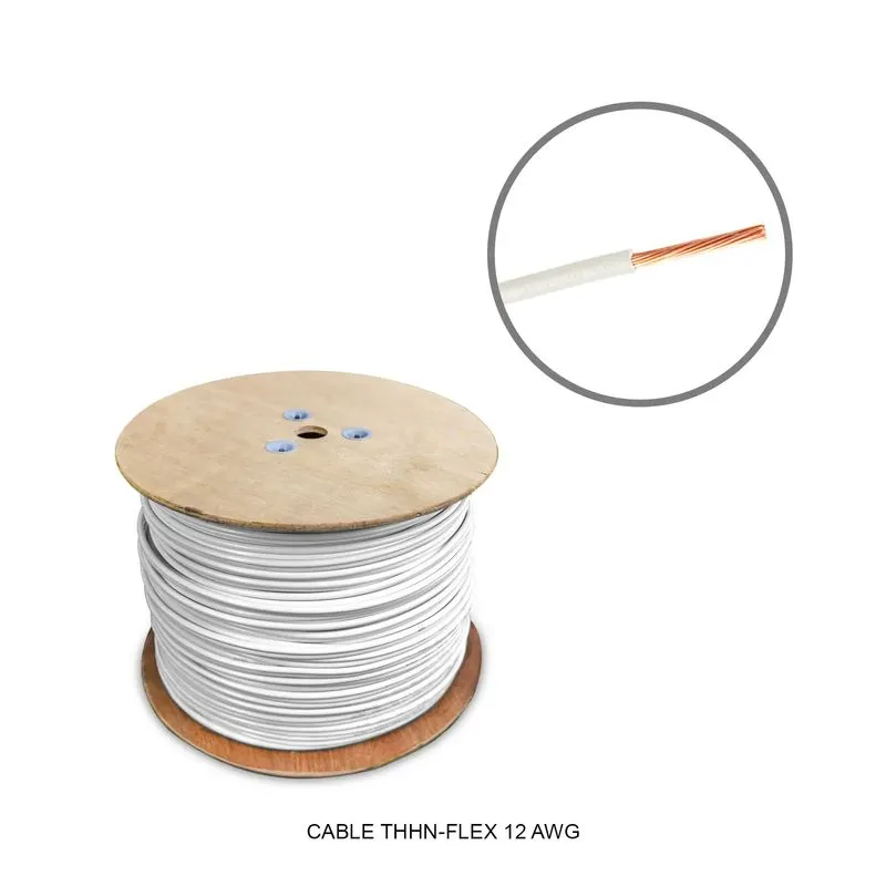 Cable THHN 12 AWG Unilay Varios Hilos Blanco