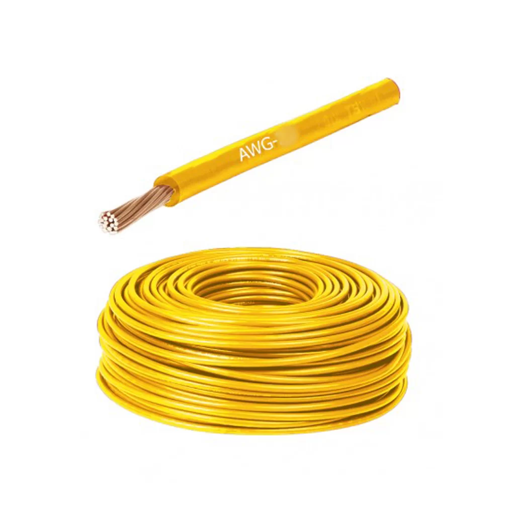 Cable THHN 14 AWG Unilay Varios Hilos (Amarillo)