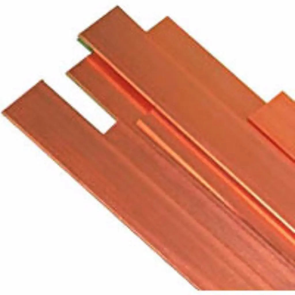Barra de Cobre de 3/4" x 1/8", 245A (por Metro)