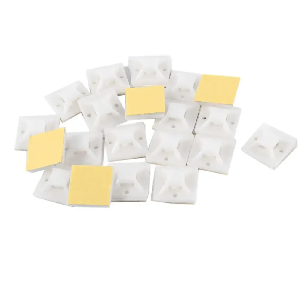 Base Adhesiva de 25x25 mm, Paquete de 100