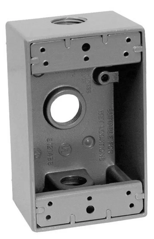Caja Rectangular de Aluminio FS de 3/4"