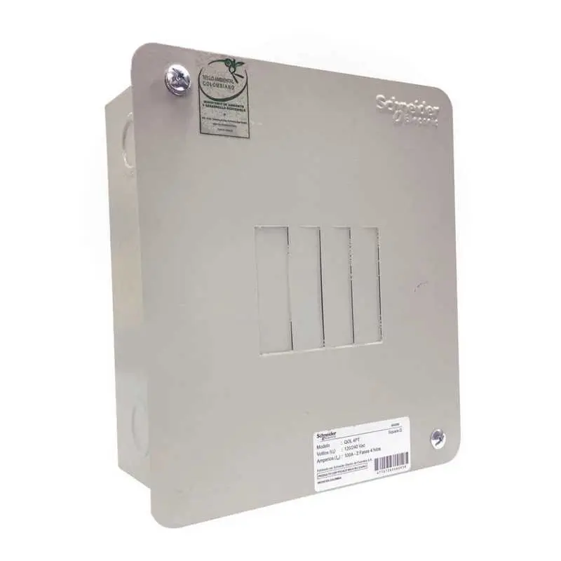 Centro de Carga Monofásico QOL4F, 4 Puntos, Pequeño