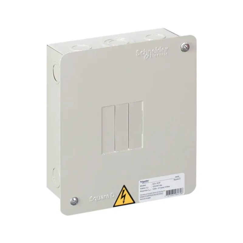 Centro de Carga Trifásico de 3 Espacios, QOL 403