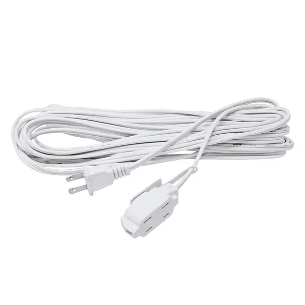 Extensión Blanca de 3 metros, 2x16 AWG, 3 Tomas