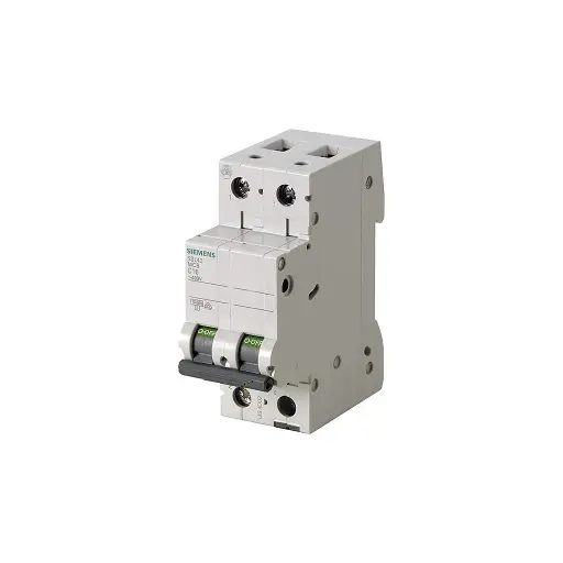 [AT0200] Breaker para Riel DIN de 2 Polos, 1A, 5SX1201-7, 5SL3201-7MB / 5SL4201-7