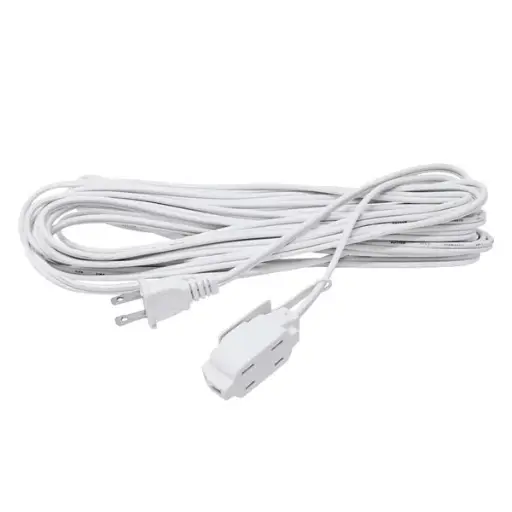 [AC1090] Extensión Blanca de 3 metros, 2x16 AWG, 3 Tomas